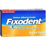 Fixodent Extra Hold Denture Adhesive Powder 2.7 Oz