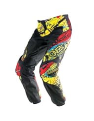 Automotive Parts and Accessories: ONeal Element Limited Edition Acid Pants (Yellow/Red, Size 8/10) - O'Neal