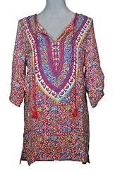 Notched Notched Collar Round Neck Bell Sleeves Silk Floral Print Slit Tunic  With a Sash 