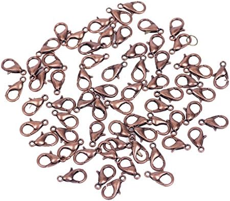 YDT Copper Jewelry Lobster Clasps Findings for Jewelry Necklace Bracelet 12mm