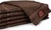 Utopia Towels 12 Pack Premium Wash Cloths Set, 12 by 12 Inches, 100% Cotton Ring Spun, Highly Absorbent and Soft Feel Essential Washcloths for Bathroom, Spa, Gym, and Face, Dark Brown