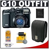 Canon PowerShot G10 14.7MP Digital Camera with 5x Image Stabilized Zoom + Canon Case + Cameta Bonus Accessory Kit
