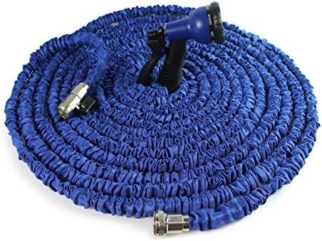 Best 100' Expanding Hose with Free Nozzle Sprayer, Strongest Expandable Garden Hose on the Planet. Double Latex Core, Solid Brass Ends, Extra Strength Fabric, 2016 design