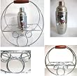 DISNEY CLASSIC MICKEY MOUSE BAR CADDY AND COCKTAIL SHAKER SET Stainless Steel and Wood Art Deco Barware