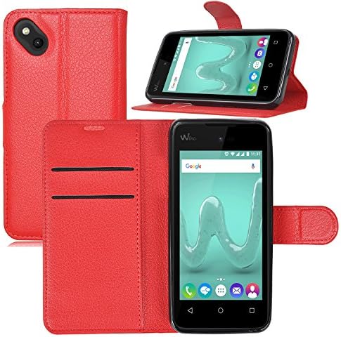 BLU Advance 4.0 L2 case, KuGi ® BLU Advance 4.0 L2 case - BW style High quality ultra-thin PU Leather Case for BLU Advance 4.0 L2 smartphone. (Red)