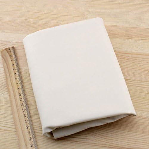 51 inch Width, Durable Faux Leather Fabric / PU Leather Fabric for Handbags / Bag Purse, Half Yard (Off White)