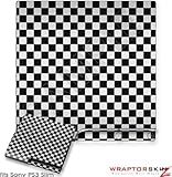 Sony PS3 Slim Skin - Checkered Canvas Black and White