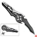 Multi Blade Futuristic Black Sonic Folding Knife