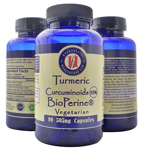 Turmeric Curcumin Capsules 500mg BioPerine Black Pepper Extract 5mg Formula Organic Turmeric Root Curcumin Extract standardized 95% Turmeric Capsules All Natural VEGETARIAN