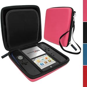 igadgitz Rose EVA Étui Housse Case Cover Rigide pour Nintendo 2DS