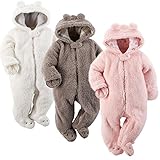 カーターズ ロンパース carter's 男女兼用モコモコフリースフードx足つきカバーオール (9months(67-72cm), ピンク) [並行輸入品]