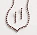 Ruby Crystal Earring & Necklace Set