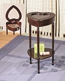 Coaster 900044 Heart Shape Jewelry Table, Brown Cherry