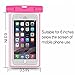 BOGZON Universal Fluorescent Waterproof Case Bag for Outdoor Activities - Waterproof Life Pouch / Dry Bag for Apple iPhone 6 plus, 6, 5S, 5C, 5; Galaxy S6, S4, S3; HTC One X, Galaxy Note 5, Red