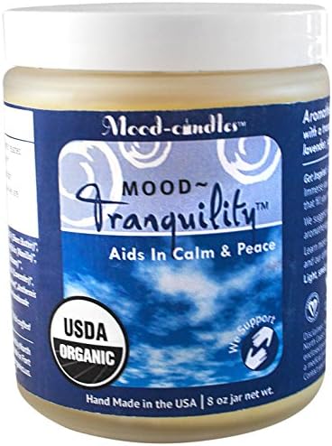 The Mood Factory Mood-Candles Tranquility Certified Organic Candle, 8 oz.