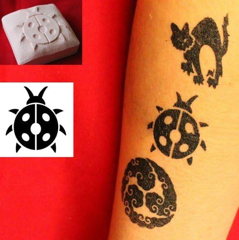 Coccinella Insect Fashion Girls Temporary Tattoo Sticker Stamp ZX-048