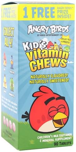 Natrol Vitamin Chews Kids Angry Birds 90 Tablets
