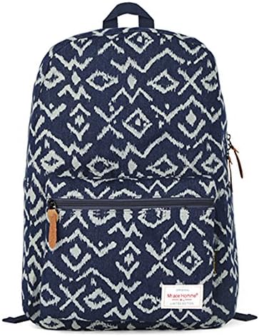 Kmbuy Vintage Aztec Tribal Style Unisex Fashion Casual School Travel Shoulder Backpack Bag with Laptop Compartment / 44cm*29cm*14cm (Sapphire New Pattern)