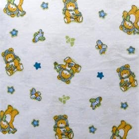 Luvable Friends Fitted Knit Crib Sheet, Traditional Blue Print