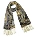100% Pashmina Cashmere Leopard Chain Link Summer Hats, Pumps and Clutches Tassels Ends Long Scarf Shawl
