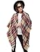 Women Plaid Blanket Winter Scarf Thick Cozy Tartan Wrap Oversized Shawl Cape