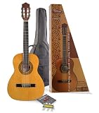 Produkt-Bild: Konzergitarre-Pack 3/4 mit Gitarrentasche, Gitarrenstimmpfeife, Ersatz-Saiten