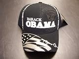 Barack Obama Black & White Shadow Baseball Cap w/American Flag and Raised Presidential Seal