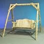 Log Furniture - Lawn Swing-Varnished - Free Shipping 48 States
