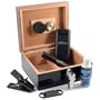 Colibri 7-Piece Light Burl Humidor Gift Set, 50 Count
