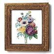 A posy of roses and other flowers - Gold Frame Magnet with pop-out easel (2-3/4" x 2-1/2")