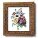A posy of roses and other flowers - Gold Frame Magnet with pop-out easel (2-3/4