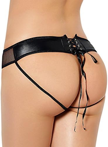 Slocyclub Women Mesh Strappy Back Open Bum Thong Panties