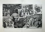 1886 IMMIGRANTS AMERICA RAILWAY TRAIN CASTLE GARDEN