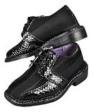 Hugo Vitelli Faux Snakeskin Black Tie Dress Shoes (Toddler Boys Sizes 6  12)