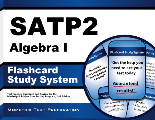 satp2 algebra i flashcard study system satp2 test practice questions  exam review for the mississippi subject