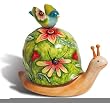 Field Of Flowers Snail Statuary