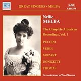 ネリー・メルバ:アメリカ完全録音集 1(1907)