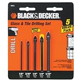 Black & Decker 16912 Glass and Tile Drill Bit Set, 5-Piece