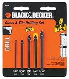 Black & Decker 16912 Glass and Tile Drill Bit Set, 5-Piece