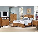Oak River Storage Bedroom Set (Harvest) (Queen) by Vaughan-Bassett