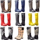 Women's Flat Wellies Rubber Rain & Snow Boots RainBoots