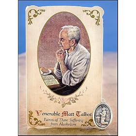 Venerable Matt Talbot (Alcoholism) Healing Holy Card with Medal