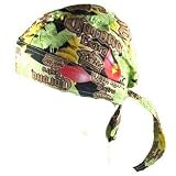 Tropical CORONA EXTRA BEER SEWN - FITTED MOLDED BANDANA BANDANNA, BIKER SKULL HAT CAP, HEAD SCARF