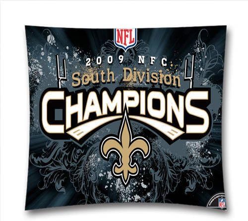 Cotton Linen Personalized NFL Decorative Throw Pillows,New Orleans Saints reebok div champs Square Cushion Covers,Personalized Gift,Ideal Gift to Men,Throw Pillows,Cover Size 18x18Inch,
