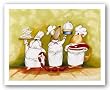 Dog Food Is Served by Tracy Flickinger 14"x11" Art Print Poster