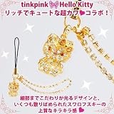 【サンリオオフィシャル】　tinkpink x ハローキティ　パヴェストラップ＜ティンクピンク・ハローキティ＞ ゴールド