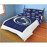 Penn State Nittany Lions NCAA Comforter Set (Panel/Rotary-Solid) (Full)