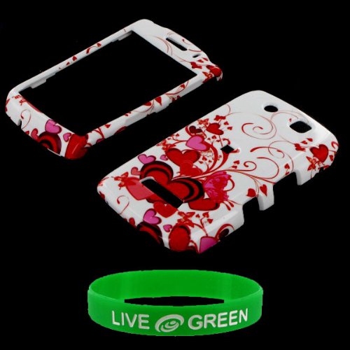 Red Hearts Design Snap On Hard Case for RIM BlackBerry Storm 9530 9500 Phone, Verizon Wireless