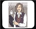 Decorated Mouse Pad with the image of: Flight Attendant