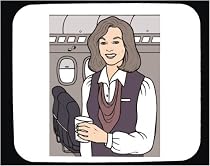 Decorated Mouse Pad with the image of: Flight Attendant